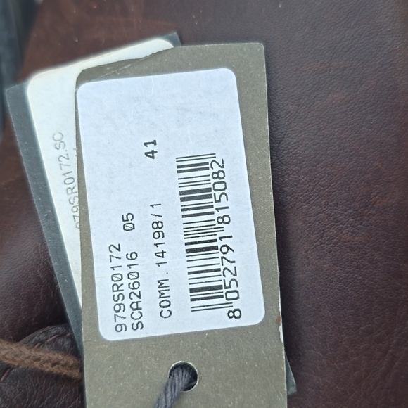 Eleventy Men's Brown Leather Lace-up Derby Shoes 41 NEW - Picture 10 of 16